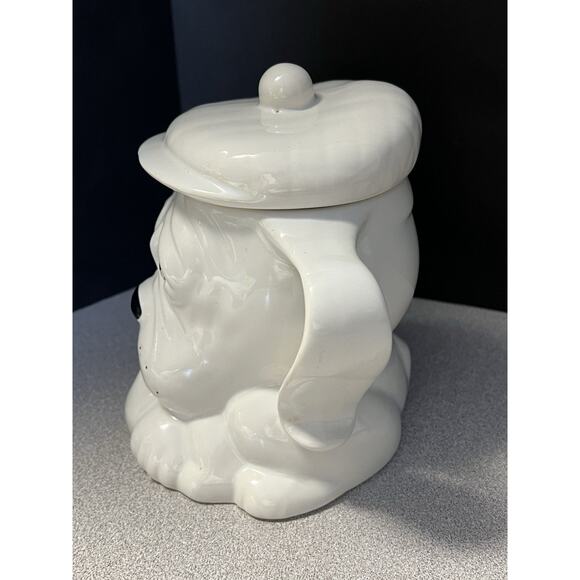 Vtg Teapot Sad Dog & Cap Fitz & Floyd 1984 OCI Omnibus 3 Cup White Ceramic - Picture 2 of 14